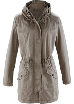 Parka Courte En Coton Avec Col Montant, Cintrée -Mode Femme 13132457 Jet2WJwN