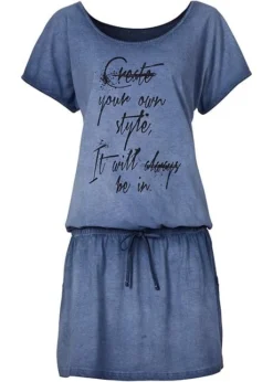 Rainbow Robe En Jersey à Imprimé Devant