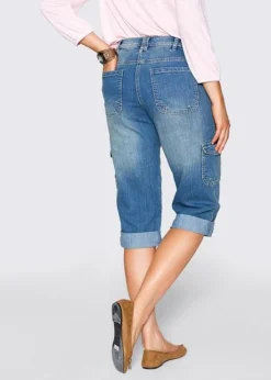 Jean 3/4 Cargo Stretch, Taille Normale -Mode Femme 15248105 xgf7VUQ8