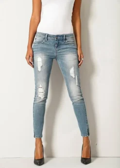 Jean Stretch Avec Zip -Mode Femme 16198536 HopOS243