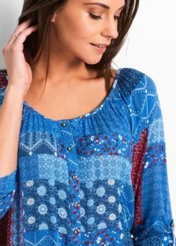 Blouse-tunique Froissée à Manches Longues -Mode Femme 16256305 azY31wDT