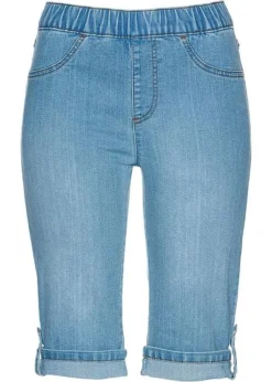 Bermuda En Jean Avec Taille Entièrement élastiquée -Mode Femme 17065846 dZ6ws8ZW