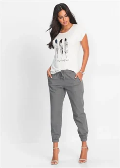 Pantalon 7/8 Lin Majoritaire -Mode Femme 17081161 9VYUSWbu