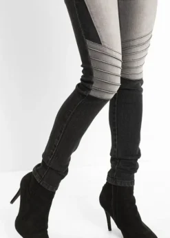 Rainbow Jean Skinny Bicolore Style Biker -Mode Femme 17124869 JmN93ovM