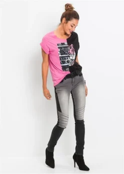 Rainbow Jean Skinny Bicolore Style Biker -Mode Femme 17125412 vOjoAOEn