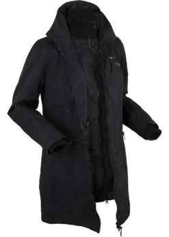 Parka De Mi-saison Fonctionnelle 2 En 1 à Capuche, Imperméable -Mode Femme 17184904 Suz4b77o