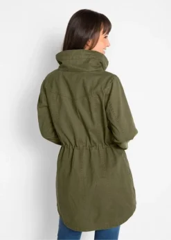 Parka Courte En Coton Avec Col Montant, Cintrée -Mode Femme 17283915 CBCLd6DI