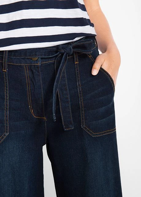 Jean 7/8 Taille Haute à Ceinture Nouée, Loose Fit 6 Jean 7/8 Taille Haute à Ceinture Nouée, Loose Fit – Image 6