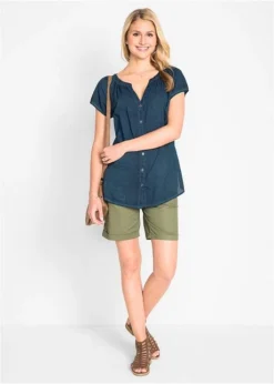 Chemisier Cold-dye à Manches Courtes -Mode Femme 18069385 F1LvQPTu