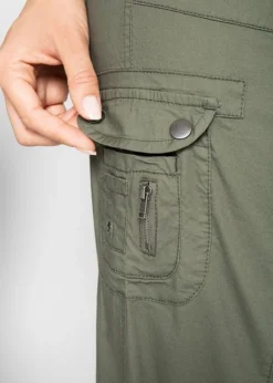 Pantalon Cargo 3/4 En Coton Avec Taille élastiquée -Mode Femme 18121892 kTIZjXI5