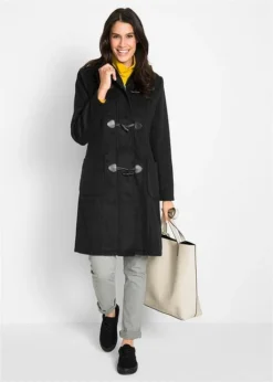 Manteau Duffle-coat En Laine Mélangée -Mode Femme 18142019 QLPIIUIq