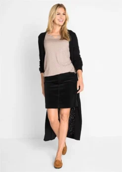 Jupe En Velours Côtelé Extensible -Mode Femme 18158801 Ph6pECrS