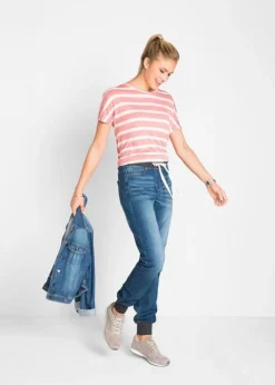 Jean Boyfriend Extensible à Empiècement Taille Côtelé 8 Jean Boyfriend Extensible à Empiècement Taille Côtelé -Mode Femme 18186257 Zti4TqM5