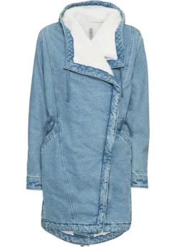 Rainbow Manteau En Jean Avec Maille Peluche