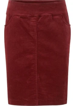 Jupe En Velours Côtelé Stretch à Ceinture Confort -Mode Femme 18269808 SEwYholv