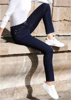 Pantalon En Twill Stretch Avec Dos élastiqué, Slim Fit -Mode Femme 18359292 HmCQJDre