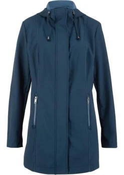 Parka Softshell à Coutures Contrastantes, Doublure Intérieure -Mode Femme 18364727 p9UmnDeB