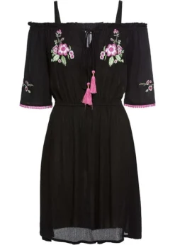 Robe à épaules Dénudées Avec Broderie