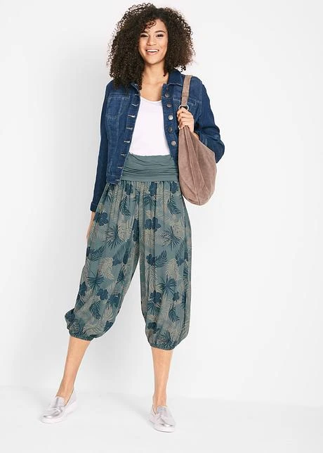 Pantalon 3/4 à Taille Confortable, Loose-Fit 4 Pantalon 3/4 à Taille Confortable, Loose-Fit – Image 4