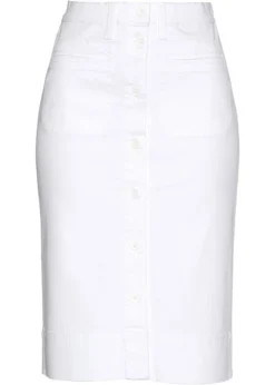 Jupe En Jean à Boutons -Mode Femme 19086358 B78AKg4G