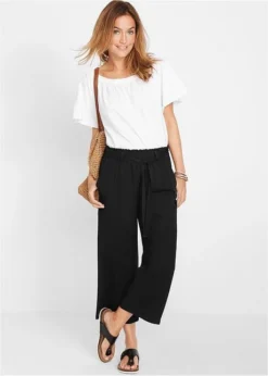 Jupe-culotte En Viscose Avec Ceinture à Nouer -Mode Femme 19095458 KqmUxWV7