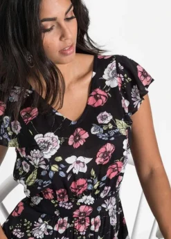 Robe Longue Imprimée à Volants -Mode Femme 19104856 6jRRUl36