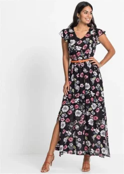 Robe Longue Imprimée à Volants -Mode Femme 19104860 eRLC3xXN