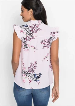 Blouse Imprimée Sans Manches à Lavallière -Mode Femme 19104898 eAELhnUB