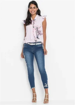 Blouse Imprimée Sans Manches à Lavallière -Mode Femme 19104903 IVROT2AY