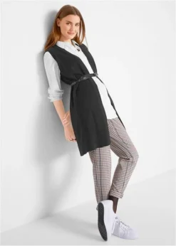 Gilet Long Sans Manches En Maille -Mode Femme 19208760 c73vewmQ