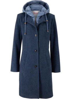 Manteau Court D'hiver à Teneur En Laine, Style 2 En 1 -Mode Femme 19221851 tOCcv6hY