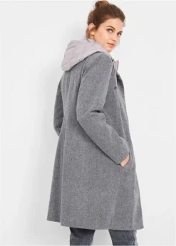 Manteau Court D'hiver à Teneur En Laine, Style 2 En 1 -Mode Femme 19233875 qofbVlMA