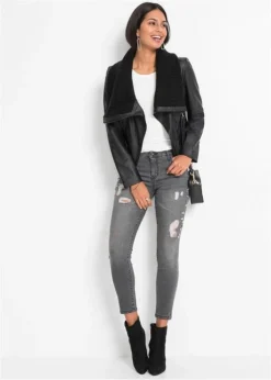 Veste Avec Grand Col Châle -Mode Femme 19337162 QA0uOZts