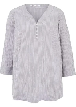 Tunique à Manches 3/4 En Mélange Coton