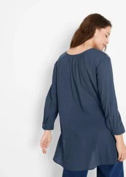 Tunique Longue En Coton, Manches 7/8 -Mode Femme 20022763 vArSoeEM