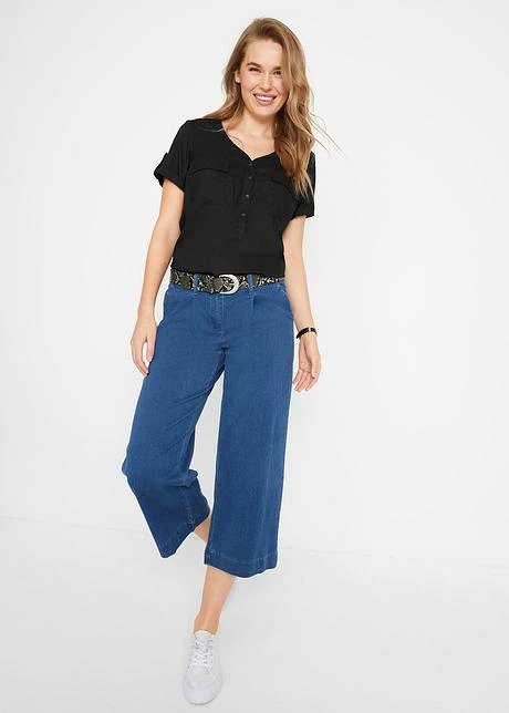 Blouse En Viscose à Manches Courtes 4 Blouse En Viscose à Manches Courtes – Image 4