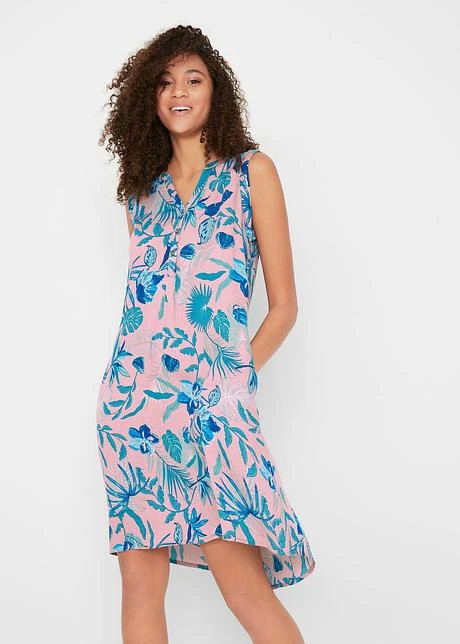 Robe Blouse Froissée Avec Patte De Boutonnage, Longueur Genou 2 Robe Blouse Froissée Avec Patte De Boutonnage, Longueur Genou – Image 2