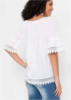 Tunique à Dentelle Et Volants -Mode Femme 20088248 X33PUkeo