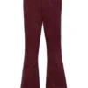 Pantalon Flare En Velours Côtelé Extensible Avec Taille Haute Confortable