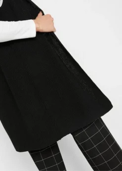 Gilet Long Sans Manches En Maille Côtelée -Mode Femme 20141091 PjNi5VN8