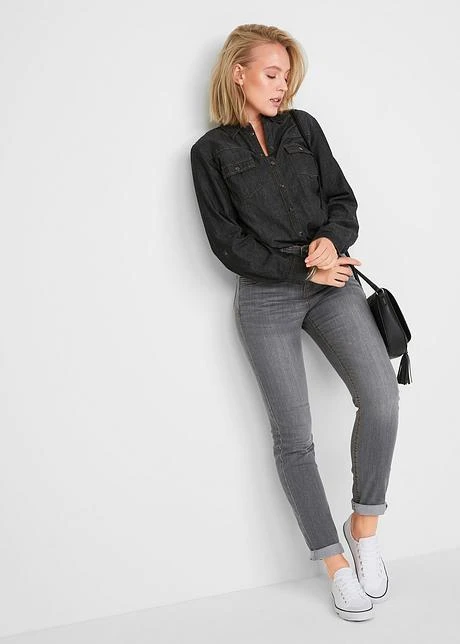 Jean Confort Extensible, Taille Haute, Slim 4 Jean Confort Extensible, Taille Haute, Slim – Image 4