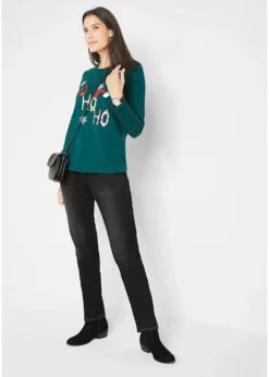 Jean Thermo Avec Effet Push-up Et Taille Confortable, Straight -Mode Femme 20186160 LFX1A8gN