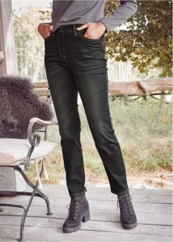 Jean Thermo Avec Effet Push-up Et Taille Confortable, Straight -Mode Femme 20220044 nXjp3Rmx