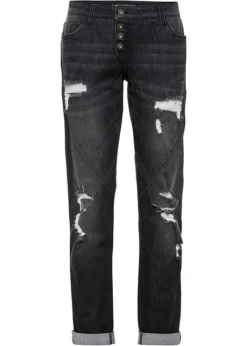 Rainbow Jean Boyfriend Destroyed Avec Polyester Recyclé -Mode Femme 20258759 r96b0ztw