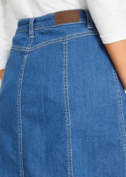 Jupe En Jean Confort-stretch, Longueur Midi -Mode Femme 20266338 zyS2jqgL