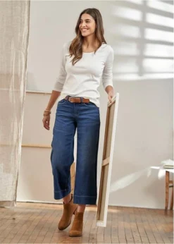 Jupe-culotte En Jean Extensible Super-soft -Mode Femme 20272715 rW8U3cqp
