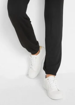 Pantalon En Jersey Léger Avec Ceinture Confortable Et Chevilles élastiques -Mode Femme 21026442 sI7wTRYR