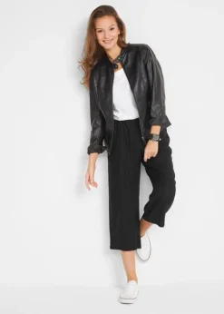 Pantalon 3/4 En Viscose Avec Tour De Taille élastique 9 Pantalon 3/4 En Viscose Avec Tour De Taille élastique -Mode Femme 21028355 3CP4Tbql