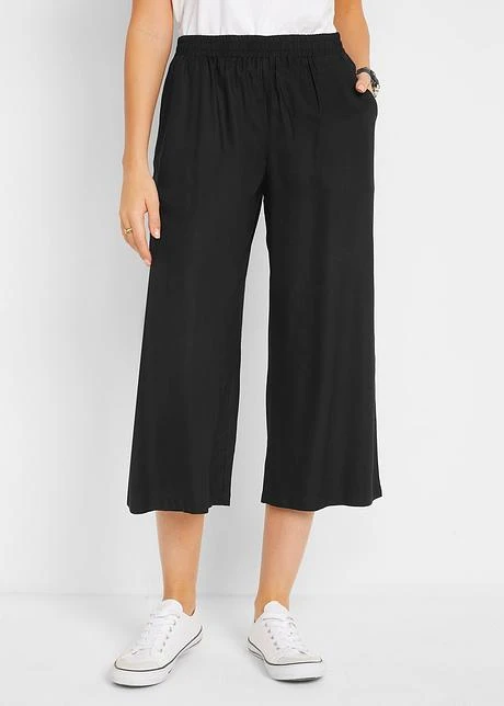 Pantalon 3/4 En Viscose Avec Tour De Taille élastique 2 Pantalon 3/4 En Viscose Avec Tour De Taille élastique – Image 2