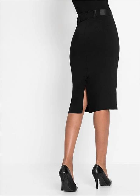 Jupe Crayon Avec Ceinture En Satin 3 Jupe Crayon Avec Ceinture En Satin – Image 3